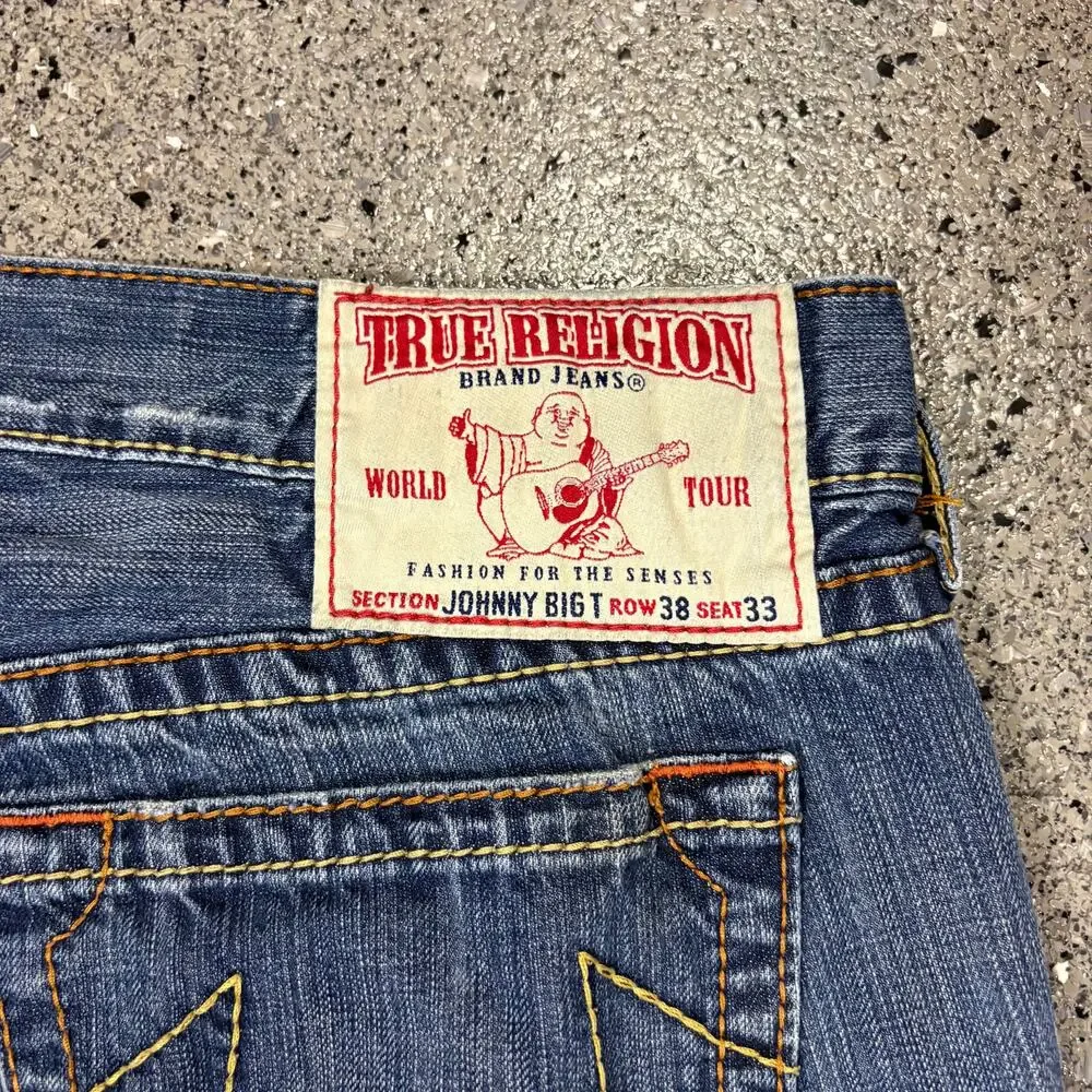 Vintage True Religion Johnny Big T Baggy Denim Jeans